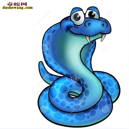 蓝色卡通蛇图片3