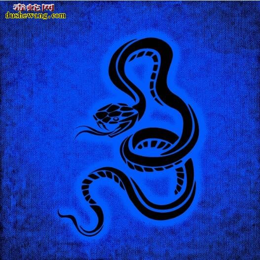 蓝色卡通蛇图片5