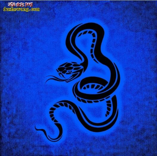 蓝色卡通蛇图片5