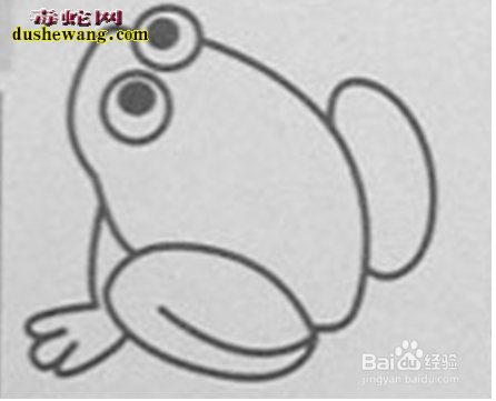 青蛙简笔画画法分解图4
