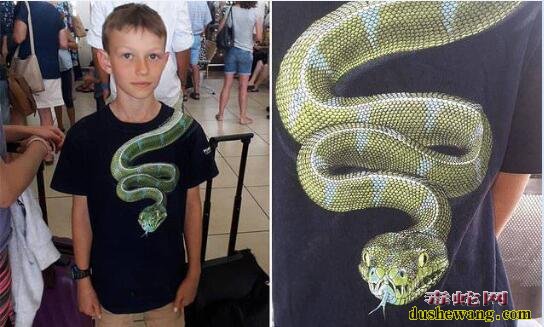    航空圈讯 新西兰一名10岁男孩在南非最大机场登机前被安检人员要求脱下衣服，原因是他衣服上栩栩如生的“蛇”图案太吓人。    综合英国媒体12月27日消息， 一名来自新西兰的10岁男童史蒂维·卢卡斯（Stevie Lucas），日前跟爸妈到南非探访祖父，12月17日在南非约翰内斯堡的奥利弗·雷金纳德·坦博国际机场（OR Tambo International Airport）要回国时，卢卡斯竟然因为上衣的图案被安检人员挡下。    原来，卢卡斯的T恤前面绘着一条逼真、巨大的绿蛇，蛇还吐出细细的舌头，可谓栩栩如生。安检人员认为，它有可能会吓坏机组人员与乘客，因此要求卢卡斯把上衣脱下。安检人员表示，为了避免乘客及机组人员的恐慌，任何印有蛇的衣服或是玩具，都是禁止带上飞机的。    卢卡斯的父母史蒂夫（Steve）、玛格·卢卡斯（Marga Lucas）最后让儿子把把衣服反穿，让蛇“遁形”才通过安检，最终登上飞机。    根据卢卡斯父亲的说法，他儿子是狂热的爬行动物爱好者，对蛇、蜘蛛和昆虫颇有兴趣，他们经常光顾爬行动物商店。    事后，孩子父母也向约翰内斯堡机场管理方南非机场有限公司（Airports Company of South Africa）提出关于服装规定的疑问，他们认为南非机场有限公司应该站出来做详细的说明。    对此，南非机场有限公司称，他们正在寻求对服装规定更详尽的解释，会给予卢卡斯父母一个适当的回应。    约翰内斯堡国际机场发言人贝蒂·玛洛卡（Betty Maloka）告诉媒体，该T恤属于国际民航组织确定的一系列禁运物品。她说，机场安检人员有权禁止可能引起他人焦虑的物品。