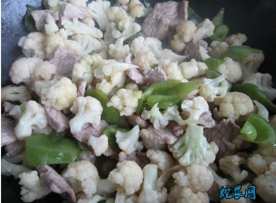 花菜炒肉、家常菜花菜炒肉片做法步骤详解