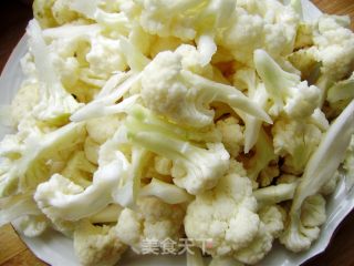 清炒菜花的家常做法步骤图1