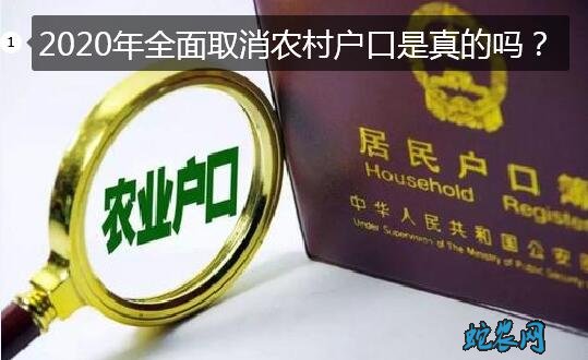 2020年全面取消农村户口是真的吗?农民需要注意什么?