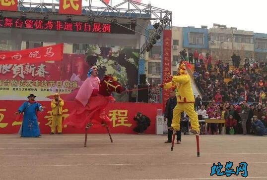 石家庄民俗文化-灵寿武凡同高跷马!