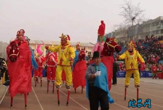 石家庄民俗文化-灵寿武凡同高跷马!