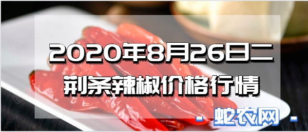 2020年8月26日二荆条辣椒价格行情、今日二荆条辣椒多少钱一斤？